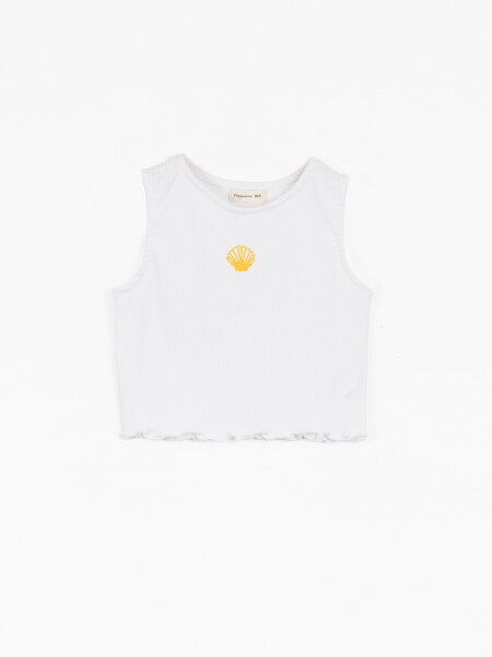 MUSCULOSA BUTTERFLY BLANCO