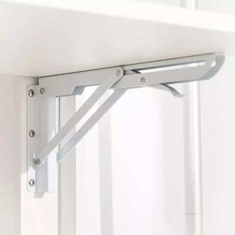 Escritorio plegable con estantes blanco Blanco