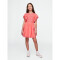 SS RUFFLE WOV DRESS FRESH CORAL