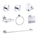 Set De Accesorios De Baño Zinc Cromados Redondo Brillo Cromo