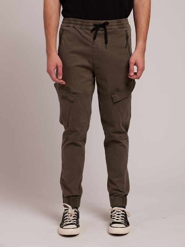 PANTALON CARGO PAOLOS24 RUSTY Verde Oscuro