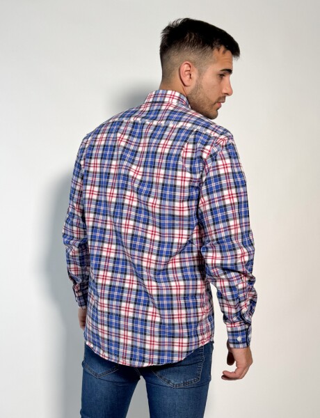 Camisa a cuadros Aquiles Azul