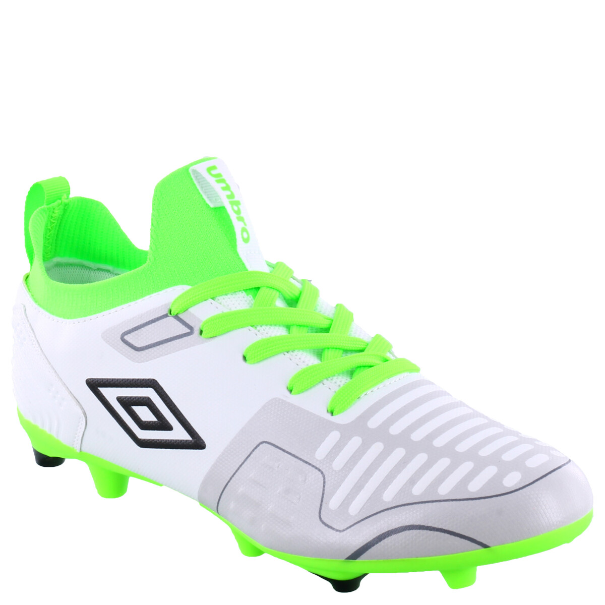 Championes de Hombre Umbro Flash HG - Blanco - Verde Fluo - Negro 