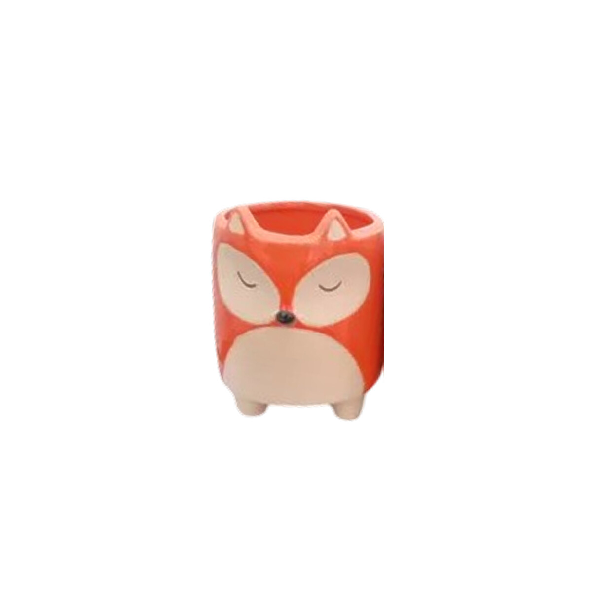 Maceta de cerámica de animales varios - Naranja 