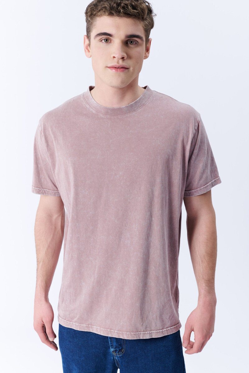 Remera Lavada - Rosado Oscuro 