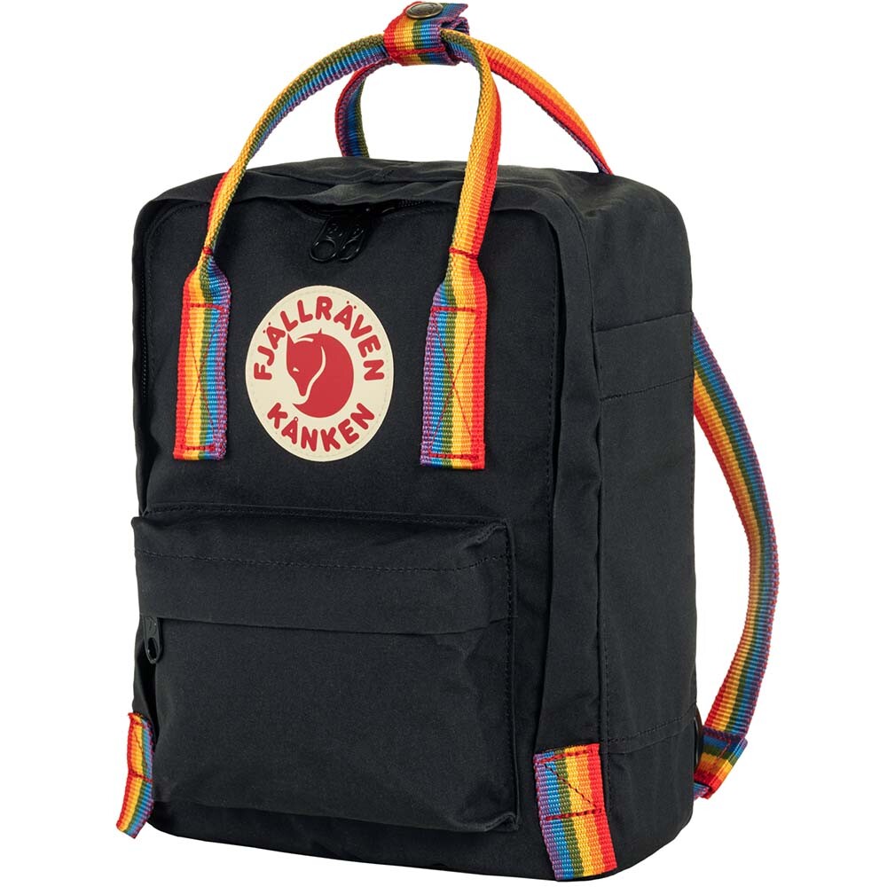 Mochila Fjallraven Kanken Rainbow Mini Unisex Black-Rainbow Pattern