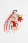 Llavero teddy estrella rojo