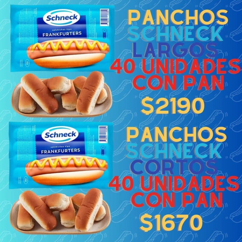 COMBO 40 PANCHOS CORTOS CON PAN COMBO 40 PANCHOS CORTOS CON PAN