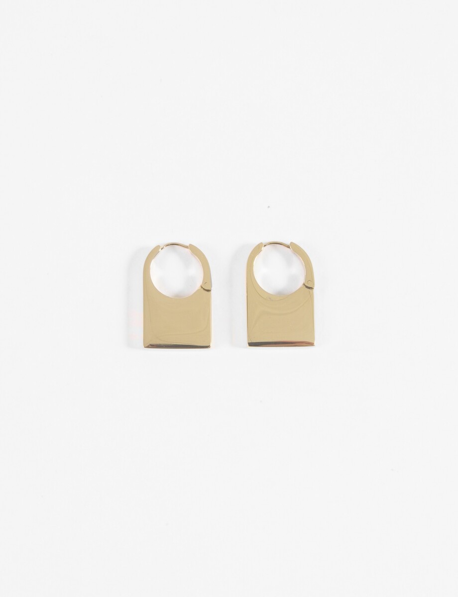 Aros acero candado - dorado 