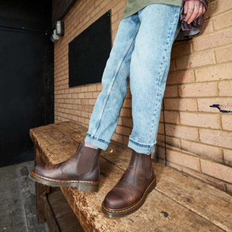 Botas Dr. Martens 2976 Ys Dark Brown Crazy Horse Marron