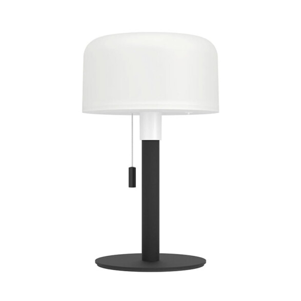 Lámpara de mesa negro-blanco solar RGBWW IP54 EG3690