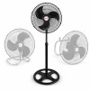 PACK 2 VENTILADORES 3 EN 1 PETRA 70W COLOR NEGRO 1,30cm ALTO Pack 2 Ventiladores 3 En 1 Petra 70w Color Negro 1,30cm Alto