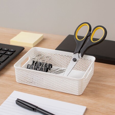 CANASTO ORGANIZADOR 23X16X6CM Blanco