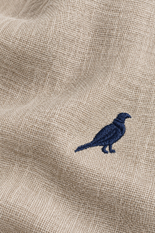 Camisa Lino Hudson Collar Sand
