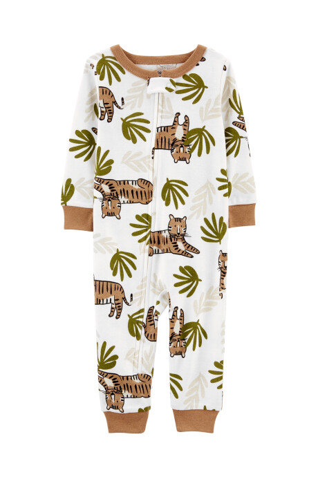 Pijama una pieza de algodón diseño tigre 0