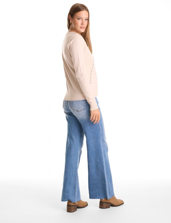 Buzo Combinado Suede BEIGE