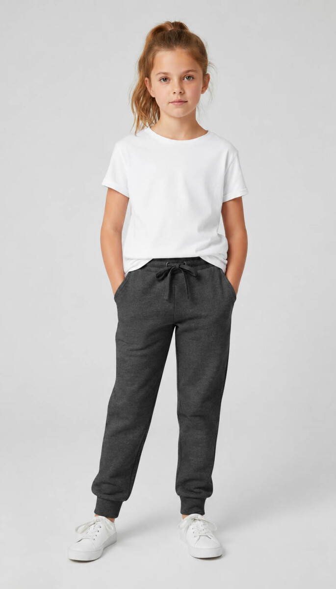 Pantalón Felpa Niños - Gris Oscuro 