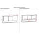 Modulo Aereo Para Cocina Tres Puertas De 150 cms. FREIJO Y GRIS