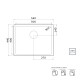 PILETAS DE COCINA RECT 50X40X20.5 INOX PEGAR O SOBREMESADA 000