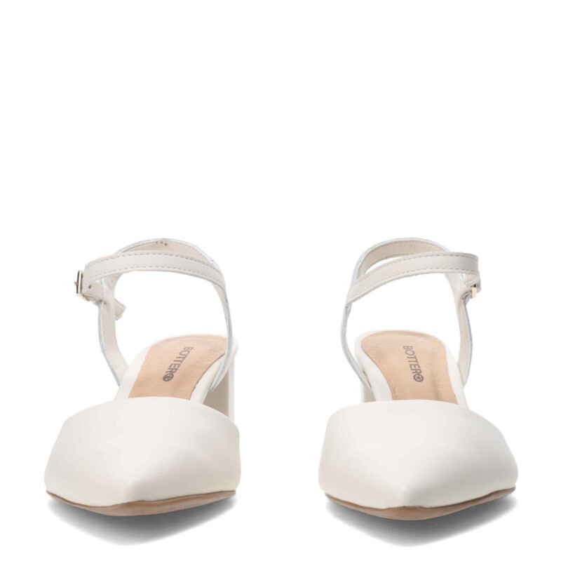 Zapatos de Mujer Bottero Abiertos con Tobillera Blanco