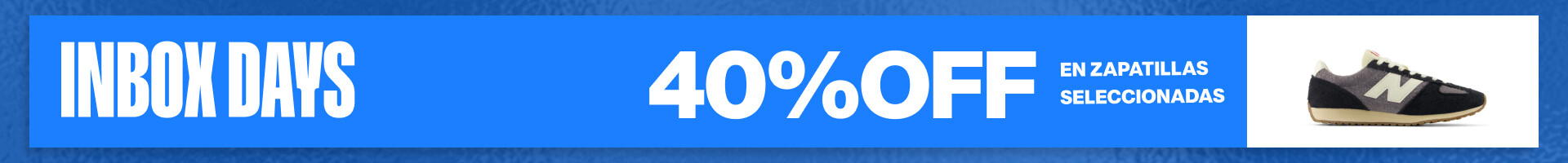 Banner categoría Zapatillas 40%
