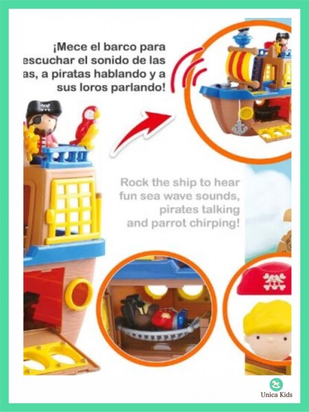 BARCO PIRATA CON LUZ Y SONIDO UNICO