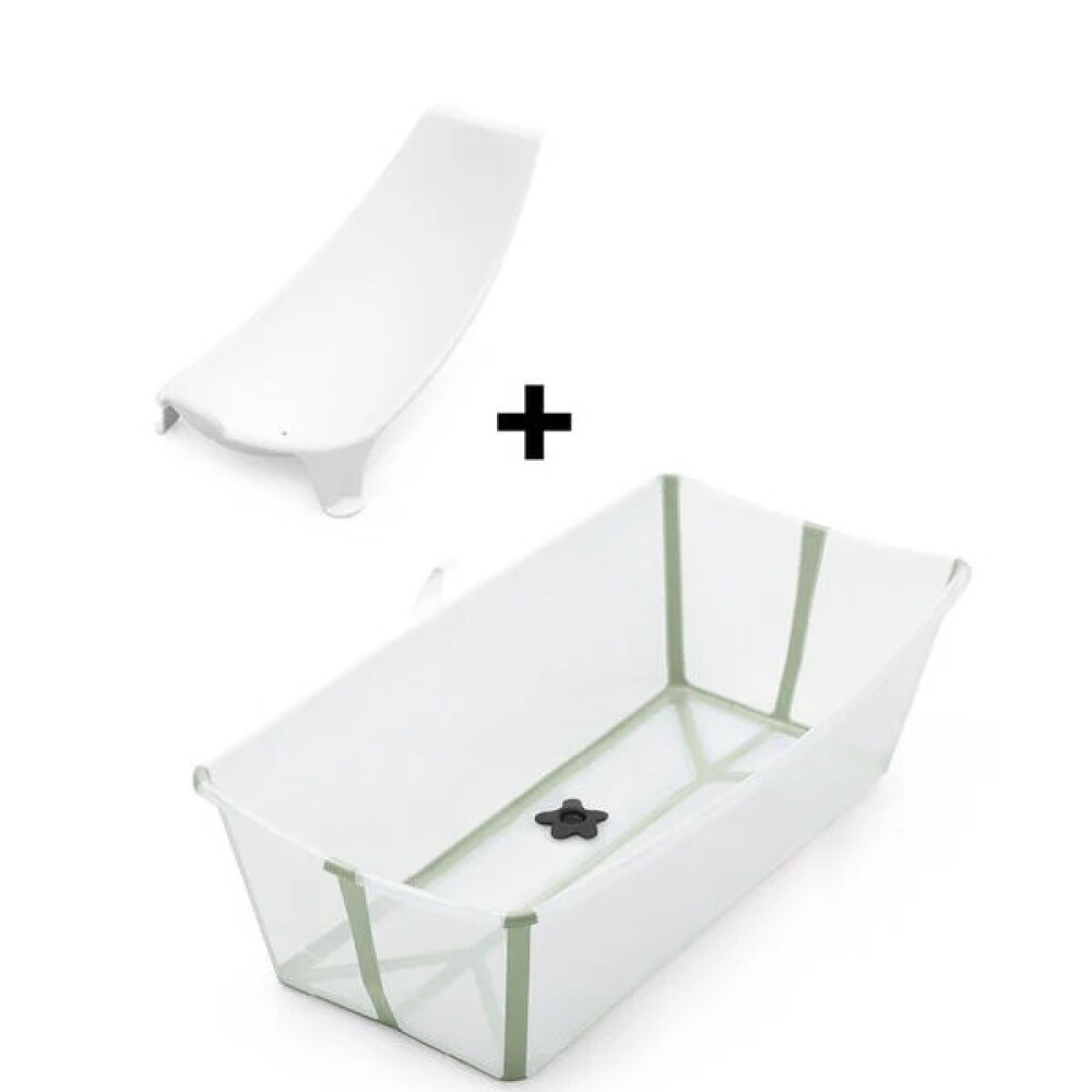Baño Stokke flexibath set c reposera transparente verde