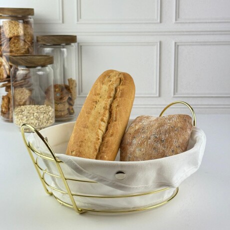 Panera Metálica de Mesa con Protector de Tela 24cm x 17.5cm x 8cm Panera Metálica de Mesa con Protector de Tela 24cm x 17.5cm x 8cm