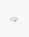 Anillos Chicos Metal Anillo Strass Dedo Meñique - Plateado Rodio