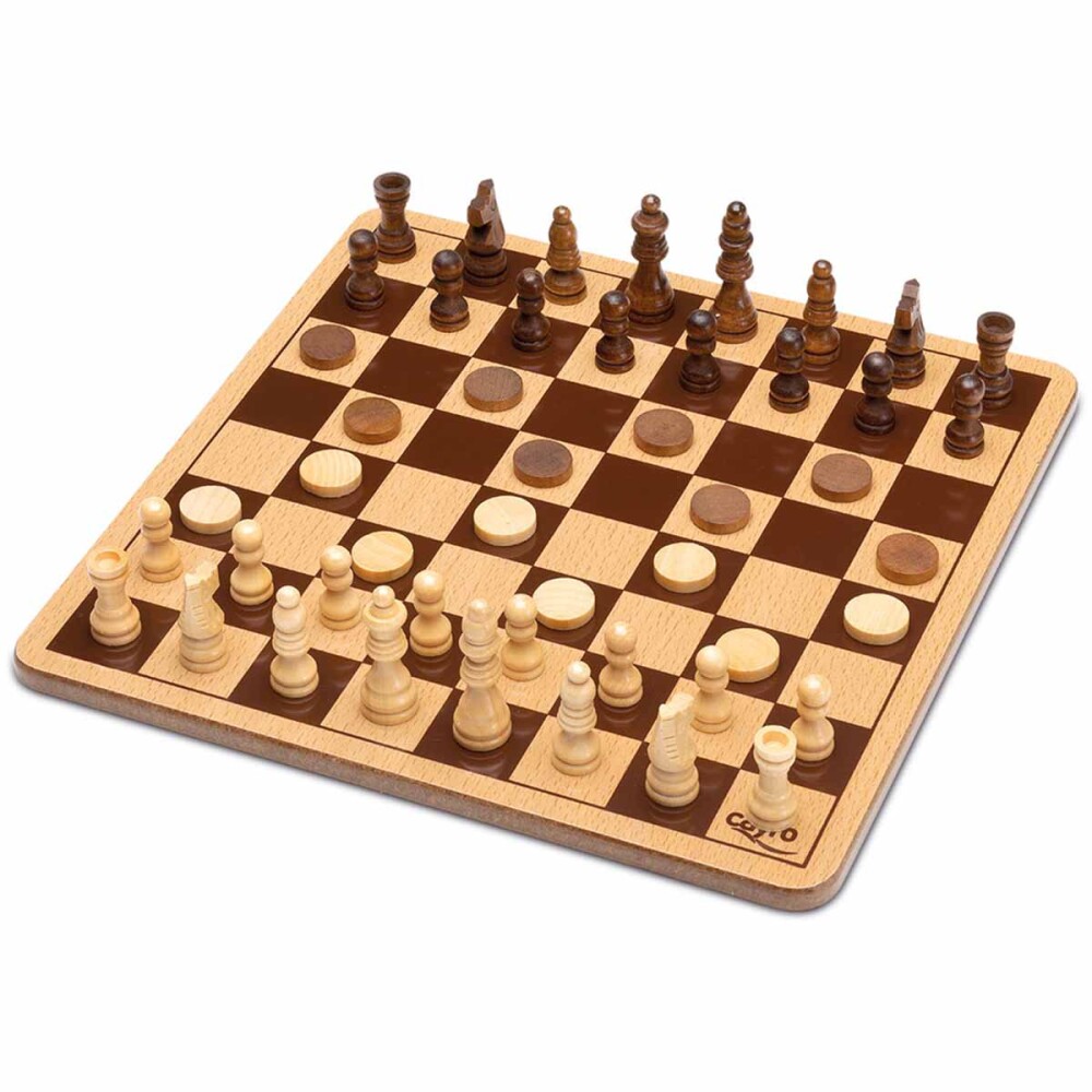 AJEDREZ Y DAMAS CAJA METAL CAYRO AJEDREZ Y DAMAS CAJA METAL CAYRO