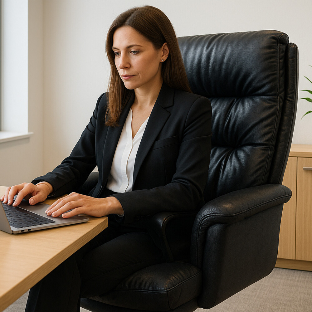 Silla giratoria ejecutiva Boss Negro