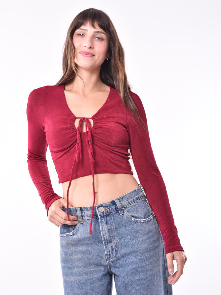 REMERA NULA BORDEAUX