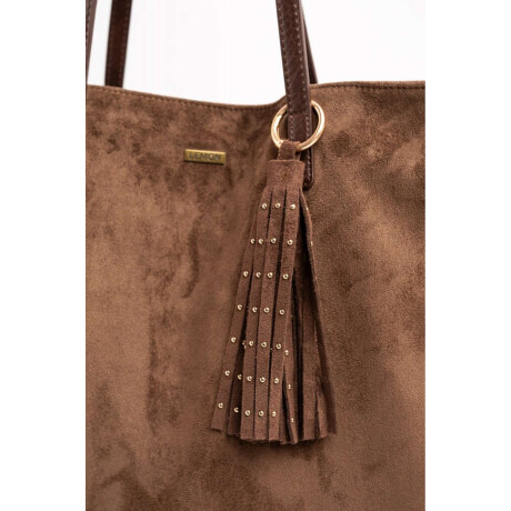 Charm Flecos Y Tachas Gamuza Vegana Chocolate