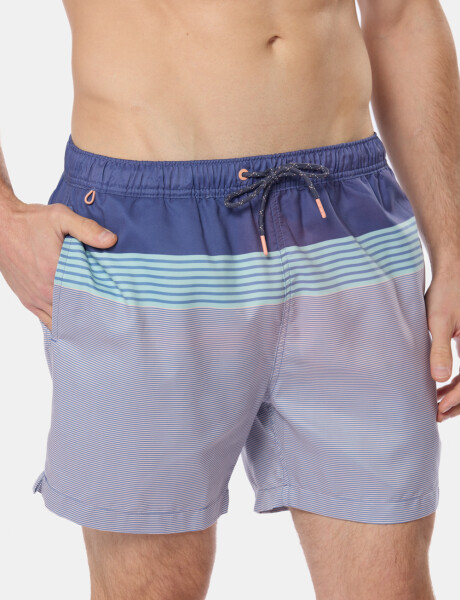 SHORT DE BAÑO RAYADO Rosa