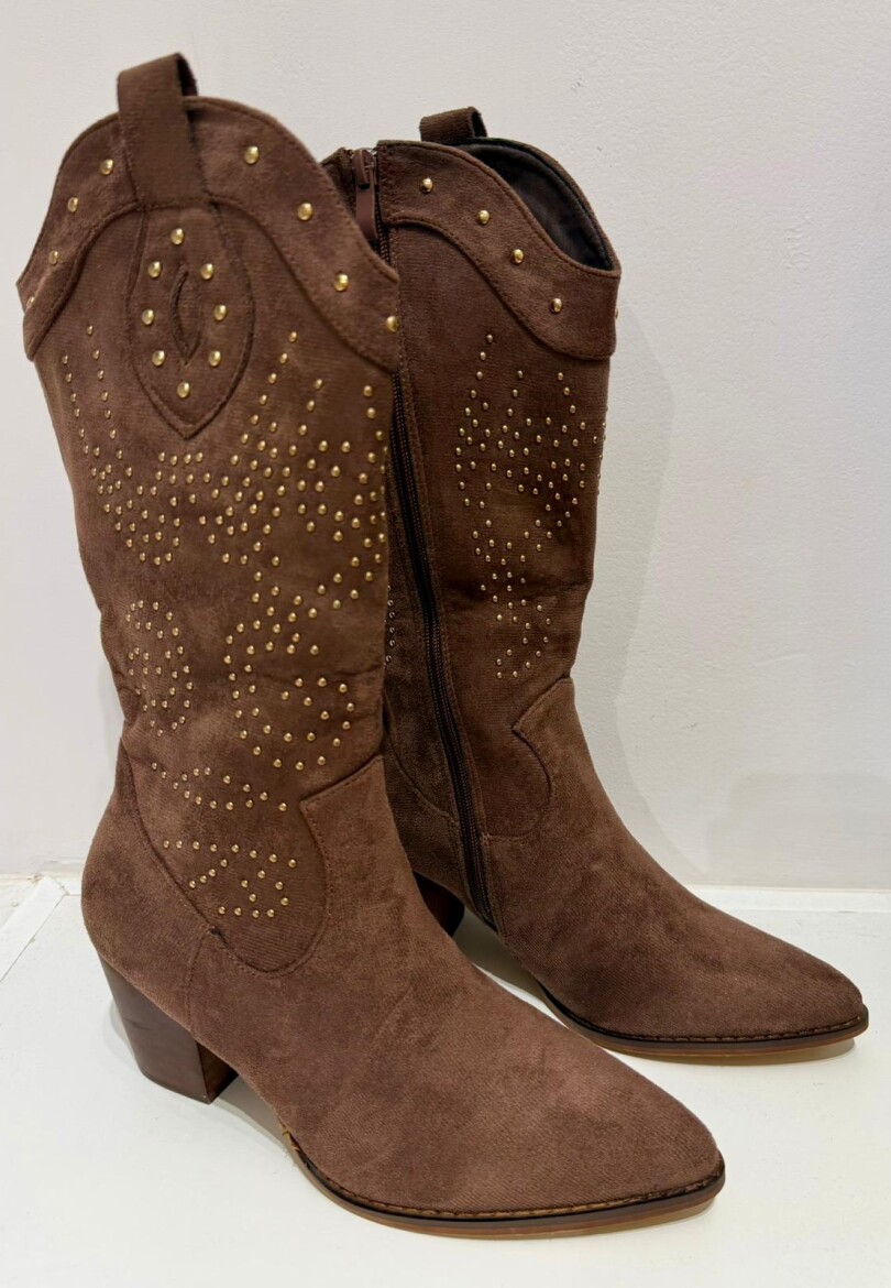 BOTA ALTA BRILLO Marron