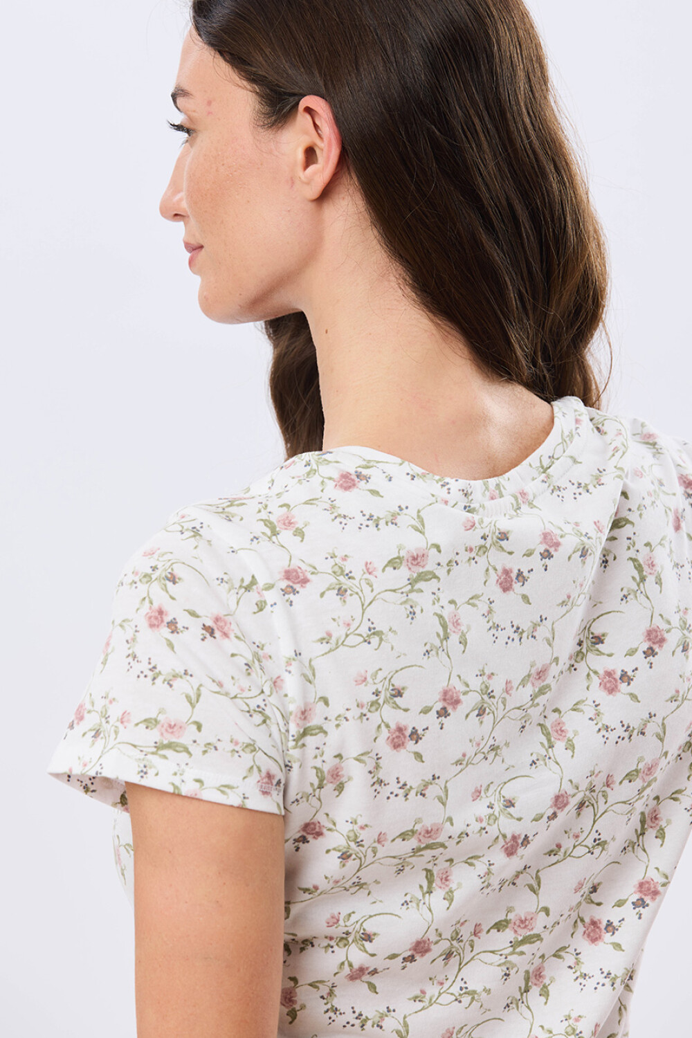 REMERA ESTAMPADA DE ALGODÓN Blanco
