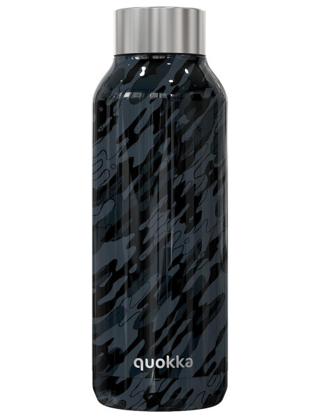 Botella térmica en acero inoxidable Quokka Solid 510ml NEGRO CAMO
