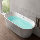 BAÑERA SIMPLE ACRILICO BLANCO AUTOPORTANTE CON DESAGÜE BLANCO