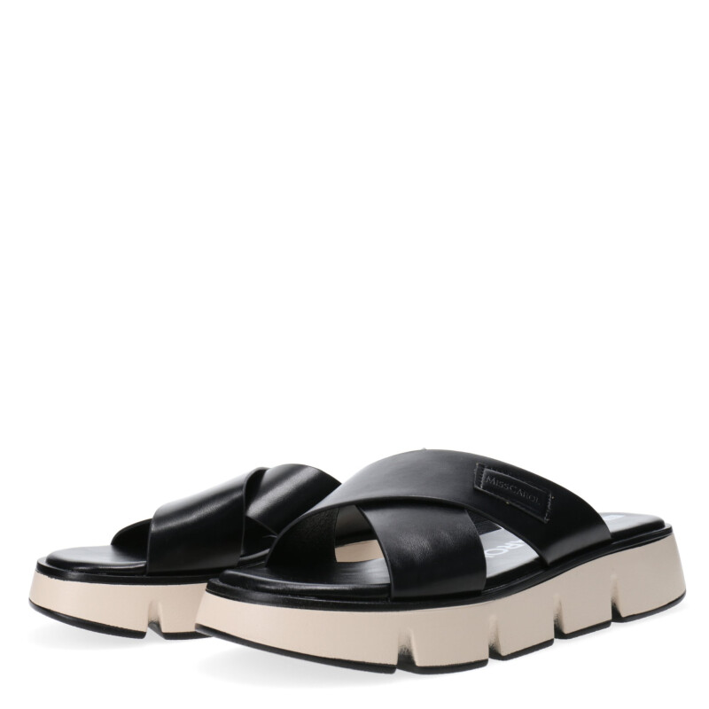 Sandalias de Mujer Miss Carol MINICOY con tiras cruzadas Negro