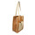 Matera en simil con bolsillo frontal Whisky con beige