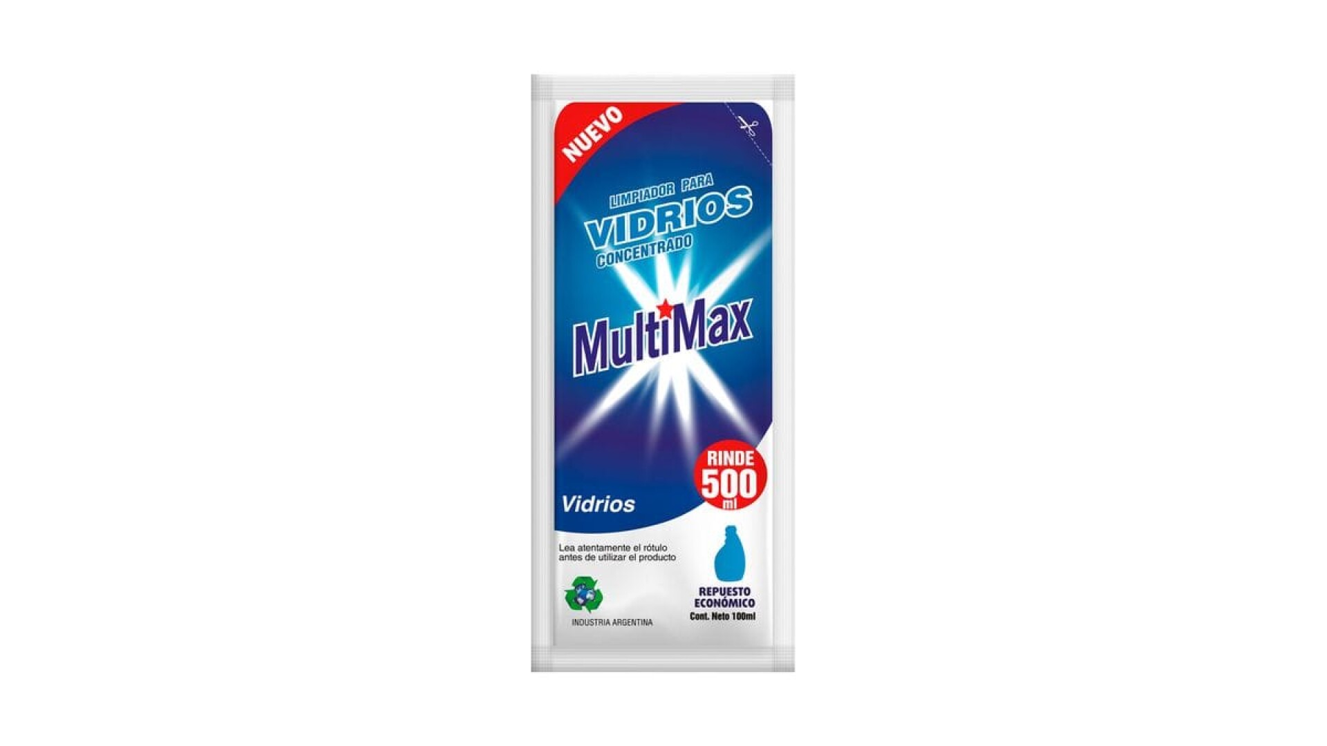 Limpiador para vidrios concentrado MULTIMAX 100ml 
