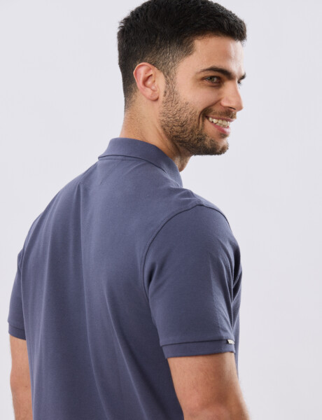 REMERA POLO LISA PIQUÉ Azul