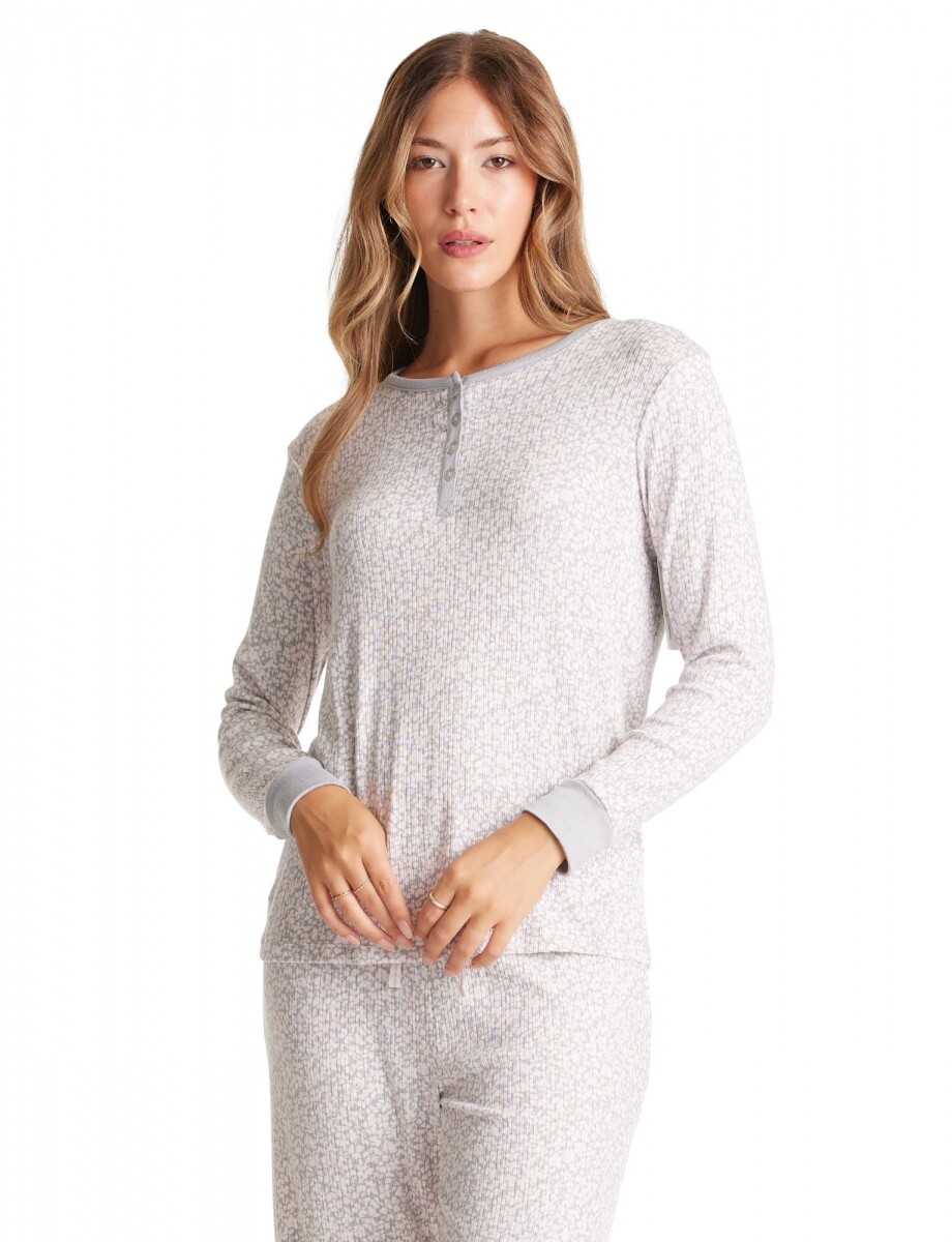 Pijama Con Pantalon - Multi/gris 