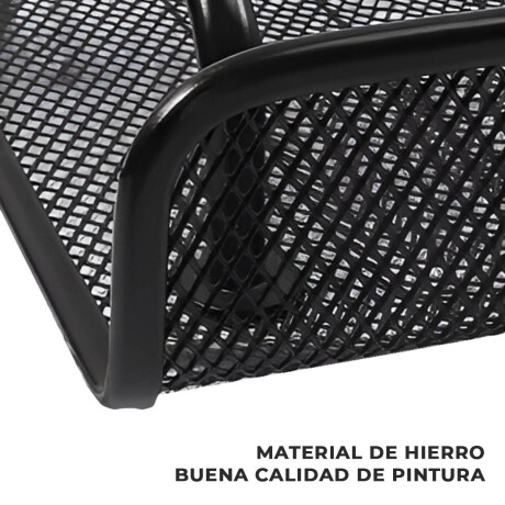 Set Escritorio X6 Pzs Portalápices Organizador Metal Negro