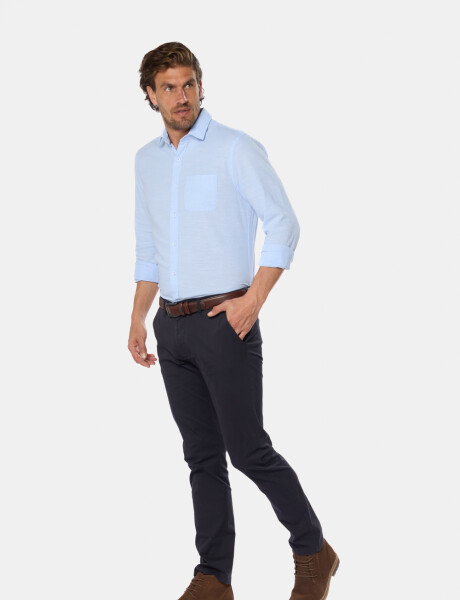 PANTALON CLÁSICO CON SPANDEX Azul