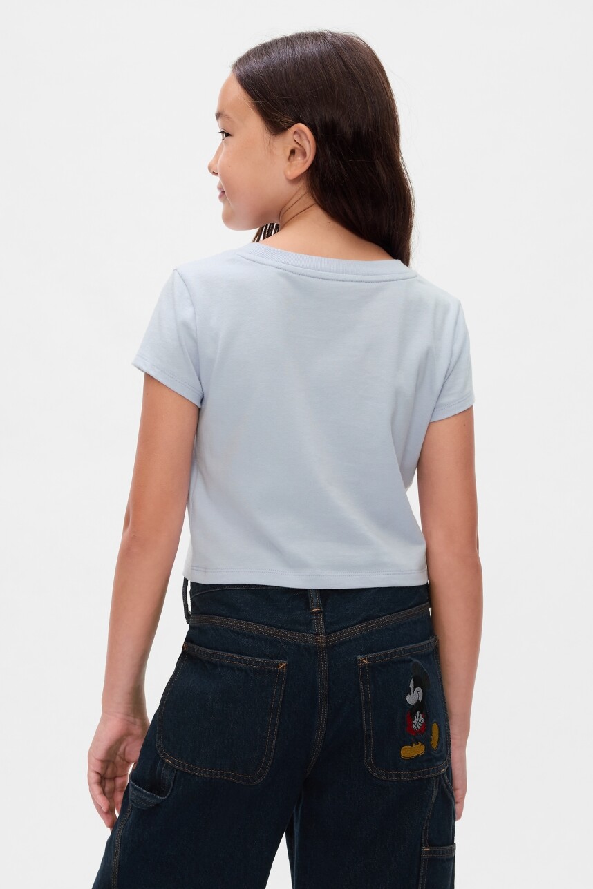 Remera Crop Minnie Niña Jet Stream Blue 337