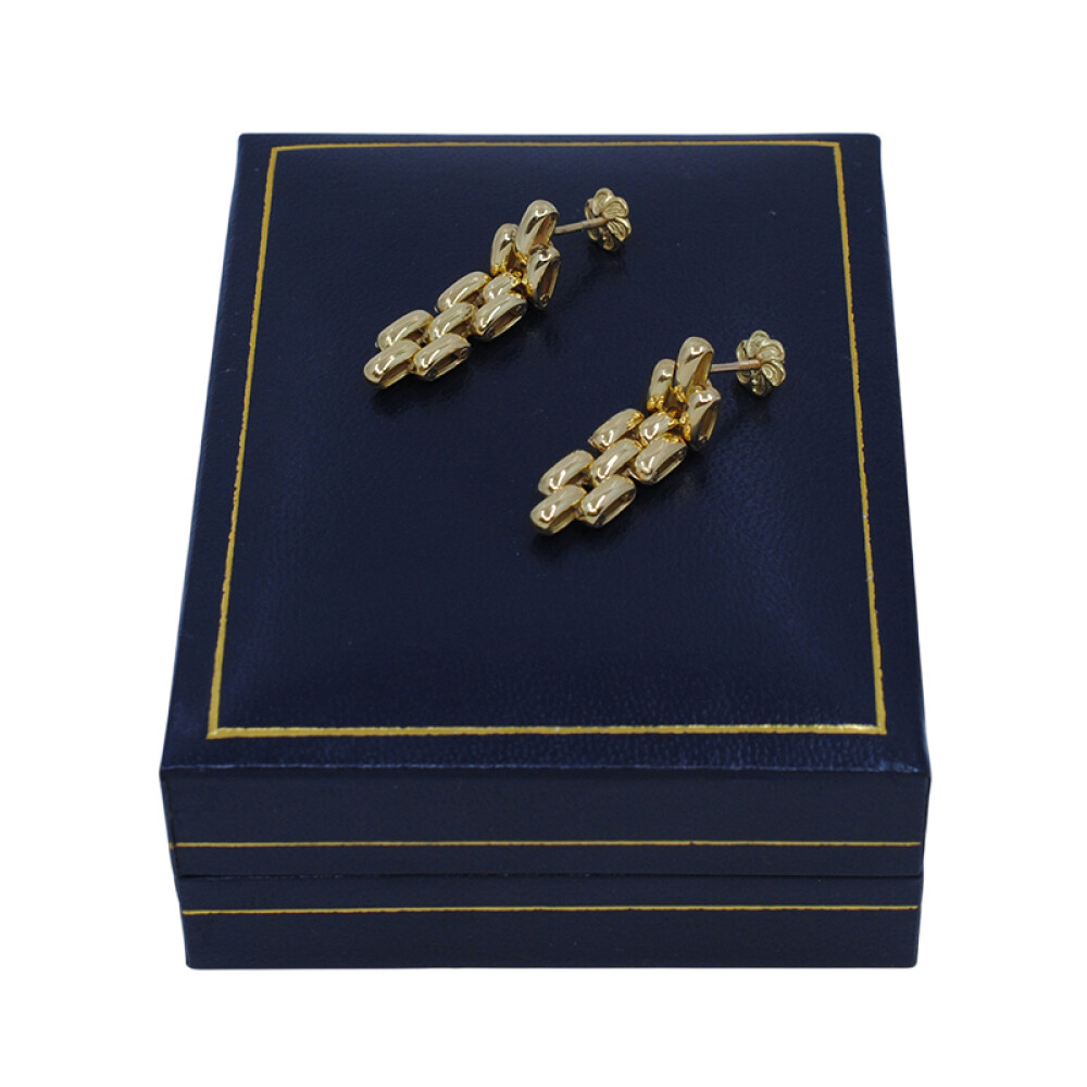Caravanas en oro 18k amarillo, tipo panther 3 hilos Caravanas en oro 18k amarillo, tipo panther 3 hilos