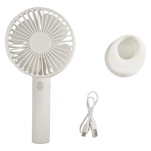 Mini Ventilador Usb De Mano Portátil O De Mesa Recargable Variante Color Blanco