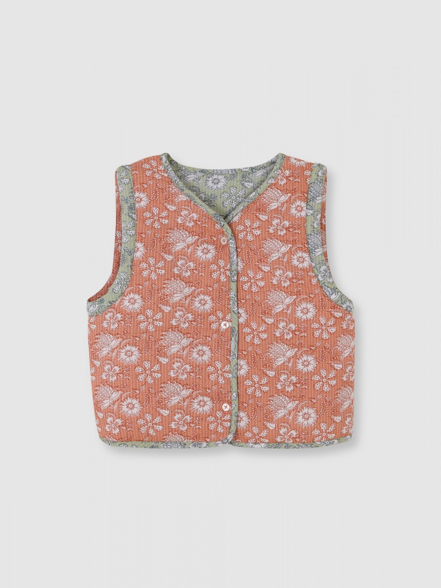 Chaleco Reversible Acolchado Rosa