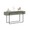 Mesa De Arrime En Vidrio Y Metal - Pilar Verde